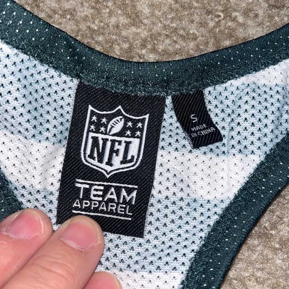 NFL NY Jets Team Apparel Green and White Mesh Tank - Picture 3 of 5